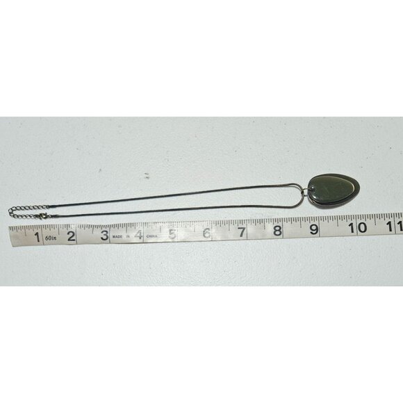 Boho Green Jasper Stacked Pendant Necklace Calming Positive Spiritual Jewelry - Picture 5 of 6